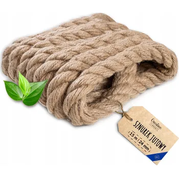 Lano Jutový provaz lodní silný odolný škrabadlo lano 24mm 15m