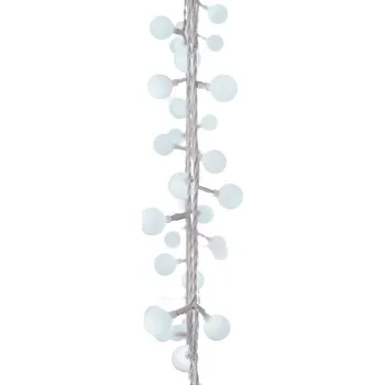 Vánoční dekorace EMOS EMOS-ZY2022T 40LED světelný řetěz kuličky časovač studená bílá 819051,00