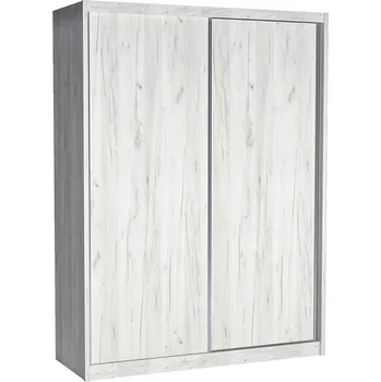 Šatní skříň Šatní skříň MACI II | 180 cm | bez zrcadla | kraft bílý