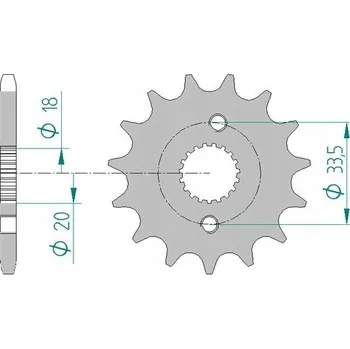Nářadí na motocykly Řetězové kolo AFAM 20211-14