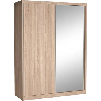 Šatní skříň Šatní skříň MACI II | 180 cm | se zrcadlem | sonoma