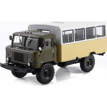 autíčko GAZ 66 TS 3964 1:43 - MODIMIO časopis s modelem Legendární náklaďáky SSSR #77 TS-3964 GAZ 66 - kovový model