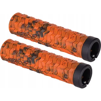 grip Gripy na řidítka Kellys POISON (135 mm) oranžovo-černé