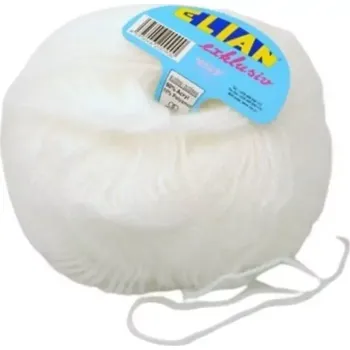 Příze Pletací příze Elian Exklusiv 208 - bílá