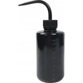 Dávkovač mýdla LDPE Lahvička s Tryskou 250 ml Úzké Hrdlo Černá Bodový Dávkovač