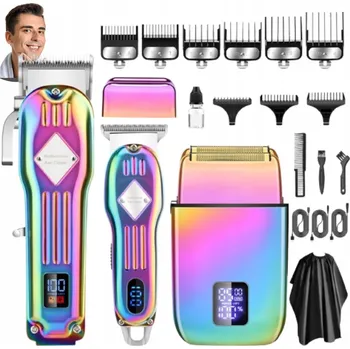 Strojek na vlasy Stříhací strojek na vlasy sada s LCD displejem a 6 hřebeny