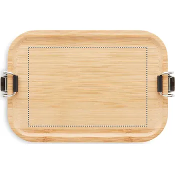 Měřící laser Obědová krabička z nerezu 20 LID LASER, 80x120mm Laserové gravírování, 1 barva