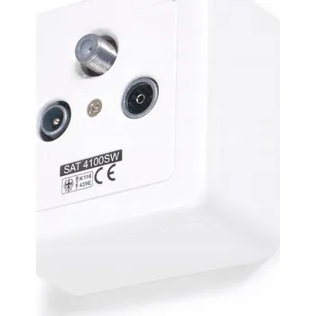 Elektrická zásuvka Anténní zásuvka nástěnná Schrack bílá