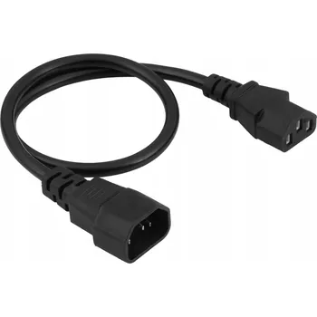 Napájecí kabel Napájecí kabel Akyga AK-PC-14A prodlužovací CCA IEC C13 / C14 0.5m