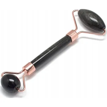 Masážní přístroj Masážní Přístroj na masáž, přírodní obsidián a mosaz, 14-15 cm, 1 Ks