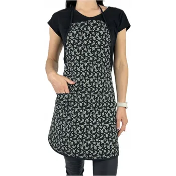 Kuchyňská zástěra GASTRONOMICKÁ ZÁSTĚRA KUCHYŇSKÁ PŘEDNÍ OCHRANNÁ se vzorem - zástěrka M130W