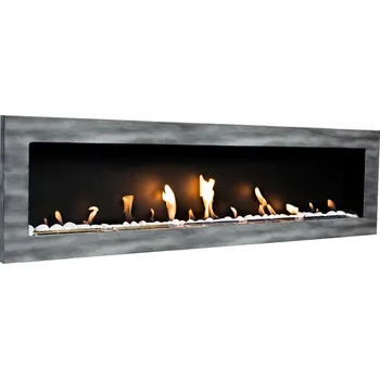 Biokrb BIO FLAME biokrb Easy XL Open Patina Šedá 140x40 cm