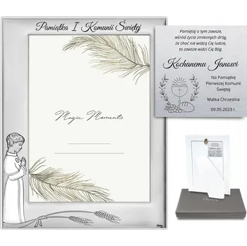 Rám na obraz Rámeček 13x18 Dárek k přijímání pro chlapce s gravírováním suvenýr