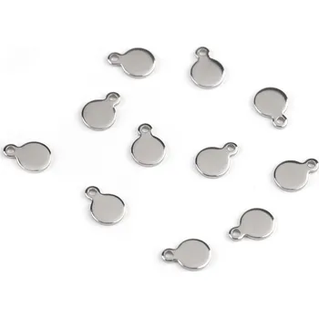 Přívěsek Přívěsek / komponent k výrobě šperků z nerezové oceli se značkou S.steel, malé, 3 platina kolečko