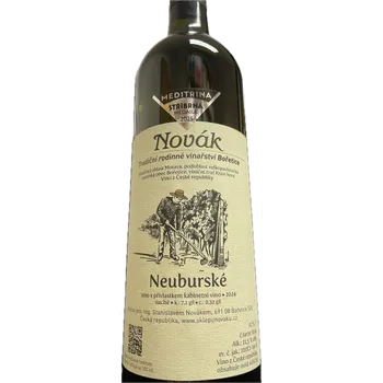 Víno Neuburské 2024, kabinetní víno, Rodinné vinařství Novák Bořetice, suché