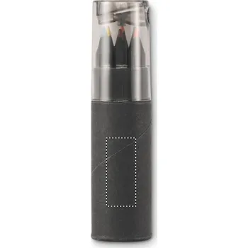 Kresba 6 černých pastelek 20 BACK BOTTOM, 30x13mm Tamponový tisk, 2 barvy