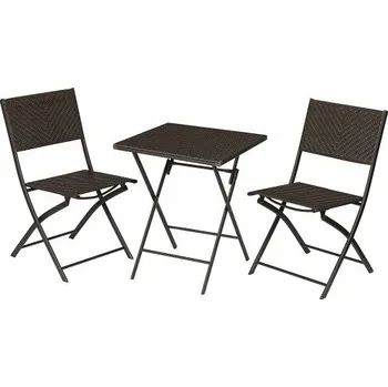 Zahradní sestava Sada zahradního nábytku plast Songmics hnědá 4 ks