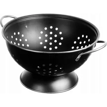 Cedník a síto CEDNÍK SÍTO OCELOVÉ ČERNÉ PRO ODKAPÁVÁNÍ