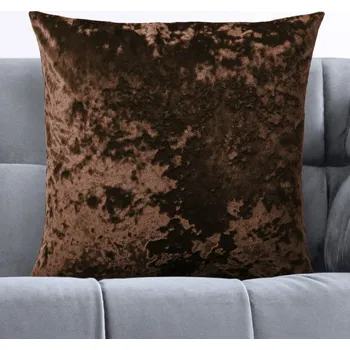 Povlak na polštářek Sametový povlak na polštář Diana DI-004 Tmavě hnědý 50 x 50 cm