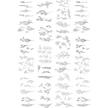 Tetování Dočasné tetování bylinky jemné rostlinky A4