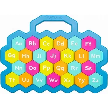 Hračka pro nejmenší Mobi Flipsee Tabulka s Okénky Abeceda Silikonová