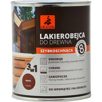 Vrták LAKYROVÁ LAZURA NA DŘEVO DRAGON 3V1 0,7 MAHAGON