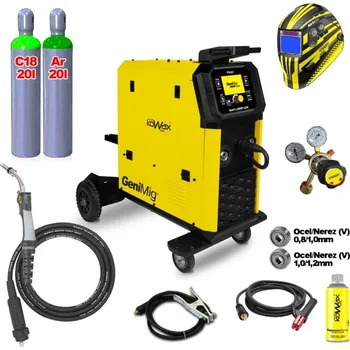 Svářečka KOWAX® GeniMig®350DP LCD5 svářecí invertor MIG/0MAG/LiftTIG, LCD5 SET 4Q