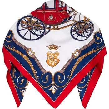 Šátek Jemný šátek, elegantní šála s kočáry (Červená || Vícebarevná)