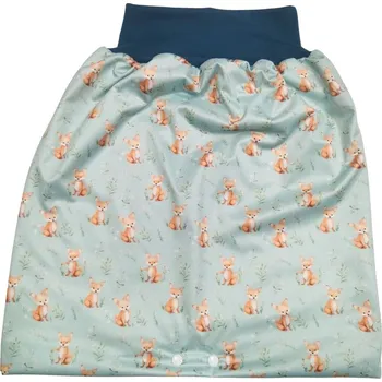 Plenkové kalhoty Breberky BIO Noční sukýnka - Lištičky v bylinkách VELIKOST: M