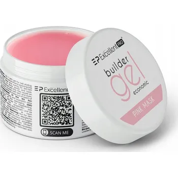 Lak na nehty EXCELLENT PRO BUILDER GEL EKONOMICKÝ STAVEBNÍ GEL MASKA 15 PINK