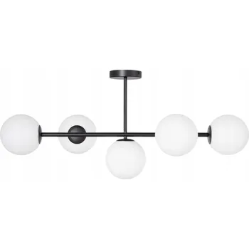 Stropní svítidlo Milano 5 mléčných koulí