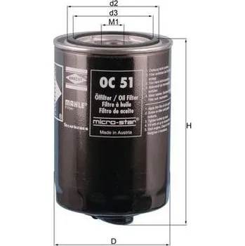 Olejový filtr Olejový filtr MAHLE OC 51 OF