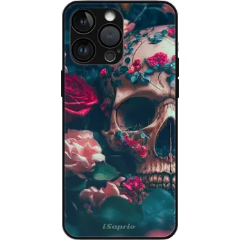 Pouzdro na mobilní telefon iSaprio MagSafe lesklé pouzdro - Apple iPhone 15 Pro Max - Skull in Roses (Lesklé MagSafe pouzdro iSaprio pro Apple iPhone 15 Pro Max - Skull in Roses - tvrzený skleněný obal a ochranný kryt s elegantním designem a měkkými boky)