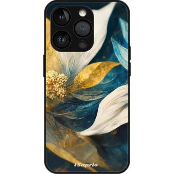 Pouzdro na mobilní telefon iSaprio MagSafe lesklé pouzdro - Apple iPhone 13 Pro - Gold Petals (Lesklé MagSafe pouzdro iSaprio pro Apple iPhone 13 Pro - Gold Petals - tvrzený skleněný obal a ochranný kryt s elegantním designem a měkkými boky)