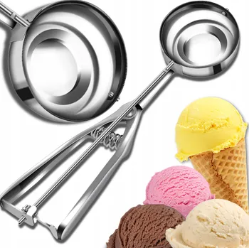 Naběračka V2 NABĚRAČKA LŽÍCE NA ZMRZLINU RÝŽI BRAMBORY VELKÁ PEVNÁ OCELOVÁ KULIČKA 5cm