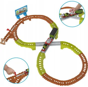 Vláček a vláčkodráha MAŠINKA TOMÁŠ A PŘÁTELÉ RECYKLAČNÍ ZÁVOD S DRÁHOU + LOKOMOTIVA VONĚK A PŘÍSLUŠENSTVÍ