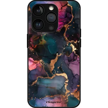 Pouzdro na mobilní telefon iSaprio MagSafe lesklé pouzdro - Apple iPhone 13 Pro - Dark Marble 10 (Lesklé MagSafe pouzdro iSaprio pro Apple iPhone 13 Pro - Dark Marble 10 - tvrzený skleněný obal a ochranný kryt s elegantním designem a měkkými boky)