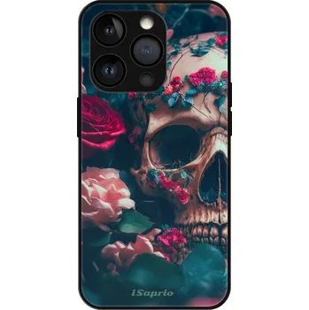 Pouzdro na mobilní telefon iSaprio MagSafe lesklé pouzdro - Apple iPhone 14 Pro - Skull in Roses (Lesklé MagSafe pouzdro iSaprio pro Apple iPhone 14 Pro - Skull in Roses - tvrzený skleněný obal a ochranný kryt s elegantním designem a měkkými boky)