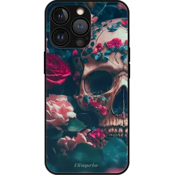 Pouzdro na mobilní telefon iSaprio MagSafe lesklé pouzdro - Apple iPhone 13 Pro Max - Skull in Roses (Lesklé MagSafe pouzdro iSaprio pro Apple iPhone 13 Pro Max - Skull in Roses - tvrzený skleněný obal a ochranný kryt s elegantním designem a měkkými boky)