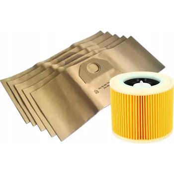 Sáček do vysavače AJS Sáčky papírové a Hepa filtr pro Karcher K 2901 F 5ks + Filtr