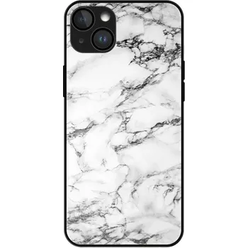Pouzdro na mobilní telefon iSaprio MagSafe lesklé pouzdro - Apple iPhone 14 Plus - White Marble 01 (Lesklé MagSafe pouzdro iSaprio pro Apple iPhone 14 Plus - White Marble 01 - tvrzený skleněný obal a ochranný kryt s elegantním designem a měkkými boky)