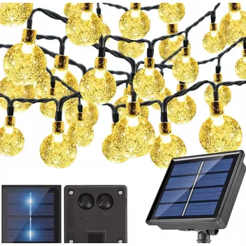 Dekorativní svítidlo SOLÁRNÍ SVĚTLA 20 LED GIRLANDA ZAHRADNÍ SVĚTELNÝ ŘETĚZ TEPLÁ BÍLÁ