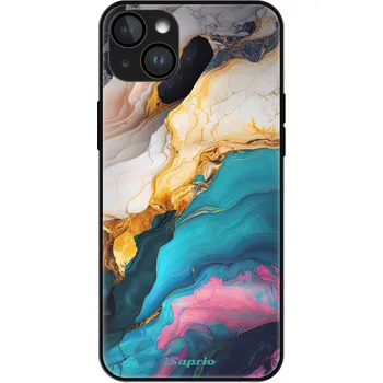 Pouzdro na mobilní telefon iSaprio MagSafe lesklé pouzdro - Apple iPhone 14 Plus - Color Marble 21 (Lesklé MagSafe pouzdro iSaprio pro Apple iPhone 14 Plus - Color Marble 21 - tvrzený skleněný obal a ochranný kryt s elegantním designem a měkkými boky)