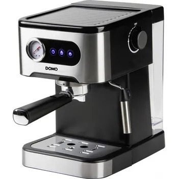 Kávovar DOMO ESPRESSOMASCHINE MIT MANOMETER Kávovar černá/ocelová 1350 W