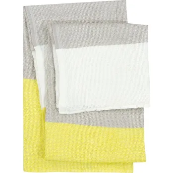 Lapuan Kankurit Ručník Terva, len-bílo-žlutý, Rozměry 65x130 cm