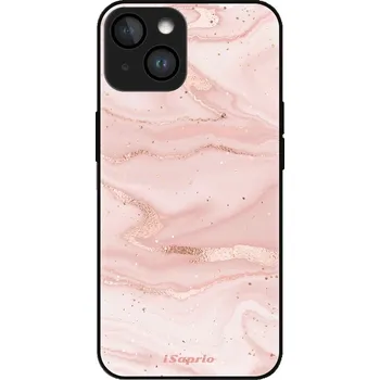 Pouzdro na mobilní telefon iSaprio MagSafe lesklé pouzdro - Apple iPhone 15 - RoseGold Marble 10 (Lesklé MagSafe pouzdro iSaprio pro Apple iPhone 15 - RoseGold Marble 10 - tvrzený skleněný obal a ochranný kryt s elegantním designem a měkkými boky)