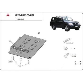 Kryt motoru Kryt pod převodovku MITSUBISHI PAJERO MINI (H5_A) - Plech - 8595698042088