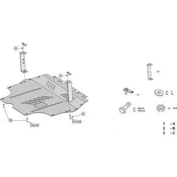 Kryt motoru Kryt pod motor VOLKSWAGEN CADDY IV Kombi (SAB, SAJ) - Plech - 8595698041340