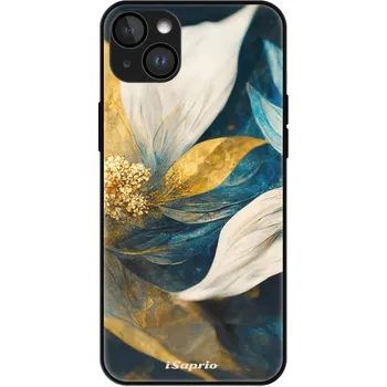 Pouzdro na mobilní telefon iSaprio MagSafe lesklé pouzdro - Apple iPhone 14 Plus - Gold Petals (Lesklé MagSafe pouzdro iSaprio pro Apple iPhone 14 Plus - Gold Petals - tvrzený skleněný obal a ochranný kryt s elegantním designem a měkkými boky)