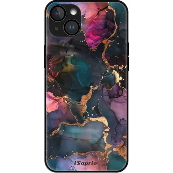 Pouzdro na mobilní telefon iSaprio MagSafe lesklé pouzdro - Apple iPhone 14 Plus - Dark Marble 10 (Lesklé MagSafe pouzdro iSaprio pro Apple iPhone 14 Plus - Dark Marble 10 - tvrzený skleněný obal a ochranný kryt s elegantním designem a měkkými boky)